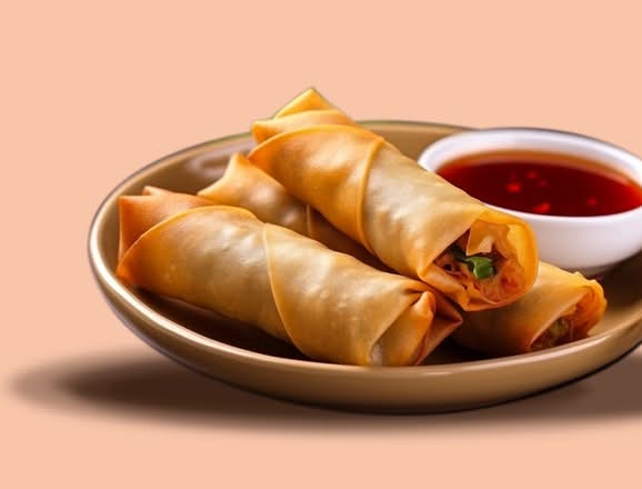 Fried Sweet Red Bean Spring Rolls(3 Pcs) 炸红豆沙春卷